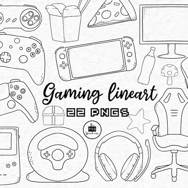 Video Game Black and White Art Etsy