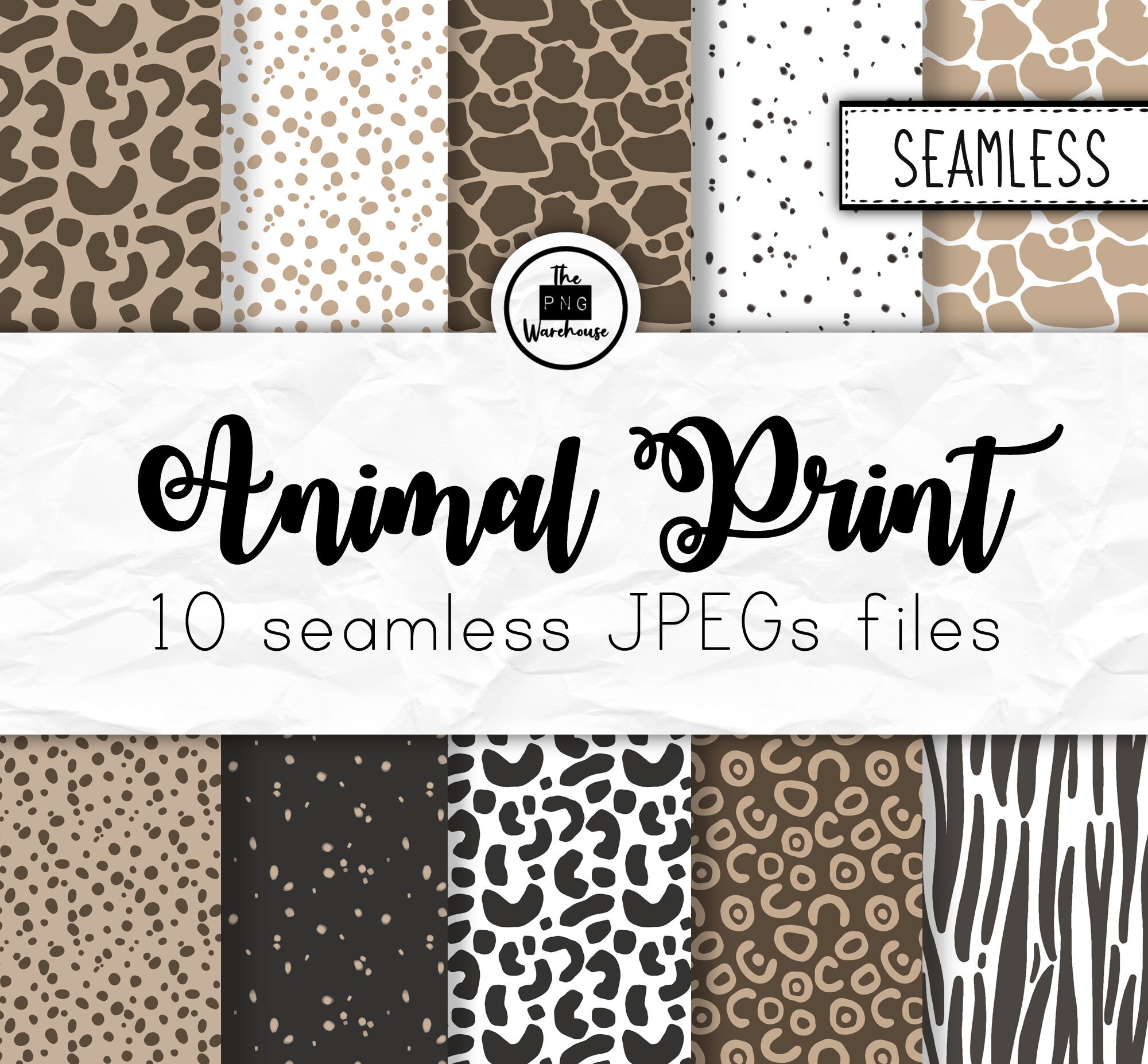Neutral Animal Print Digital Paper – MasterBundles