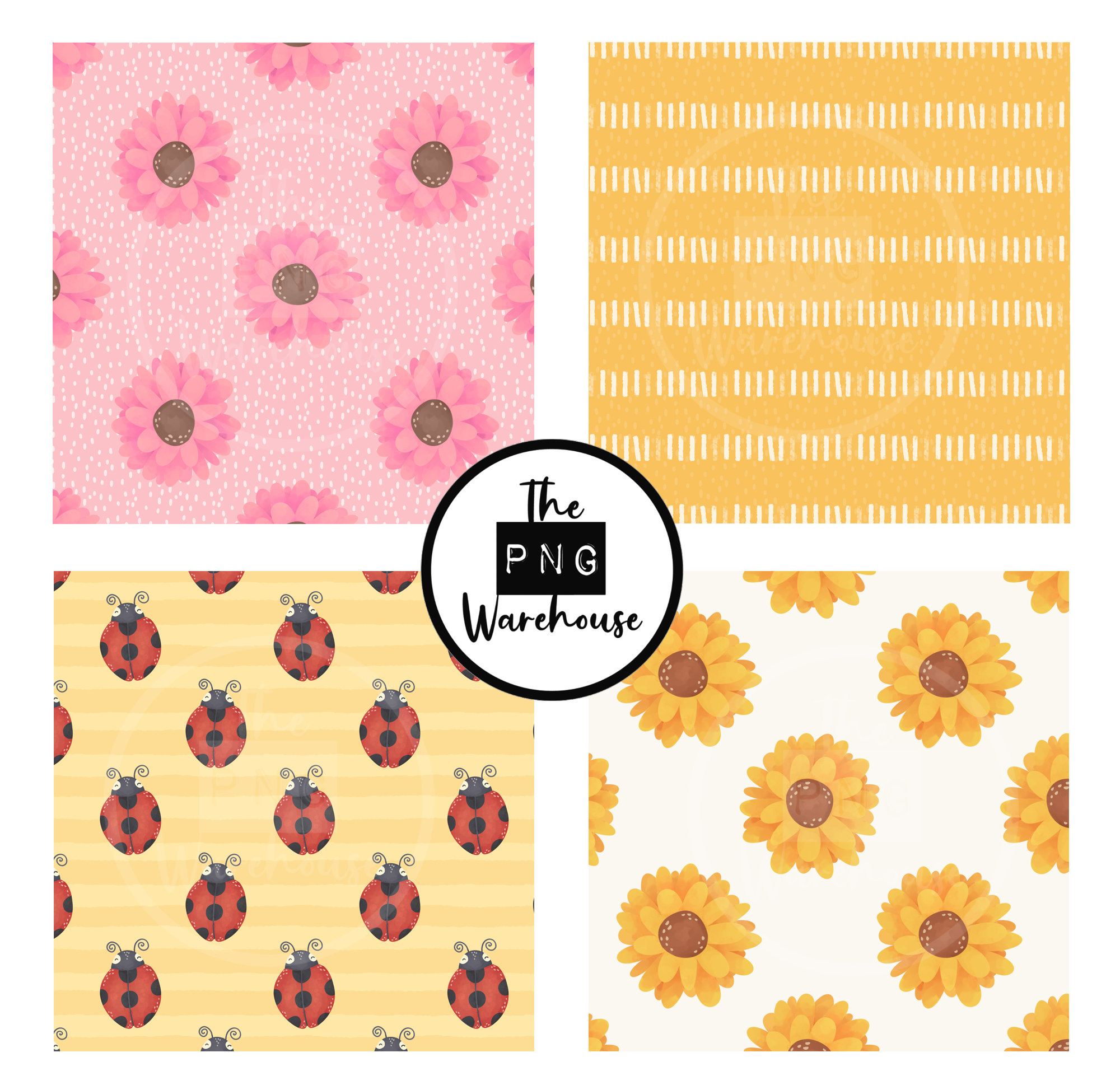 LITTLE LADYBUG PATTERNS Digital Paper Pack - 12 Jpegs - Instant ...