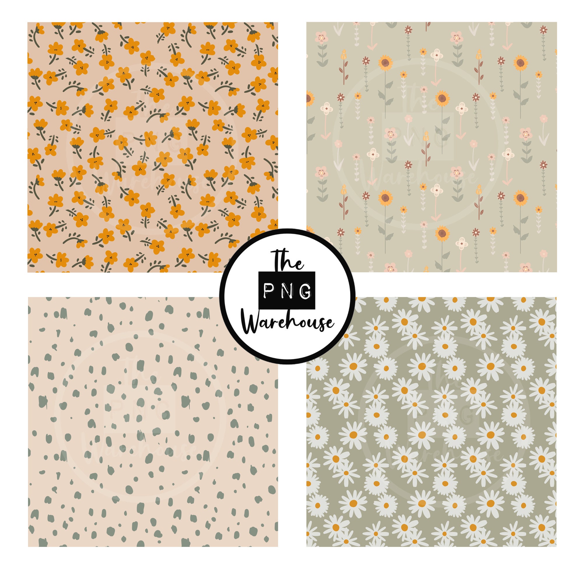 Earth Tones Patterns - Digital Paper Pack - 12 Jpegs - Instant Download ...