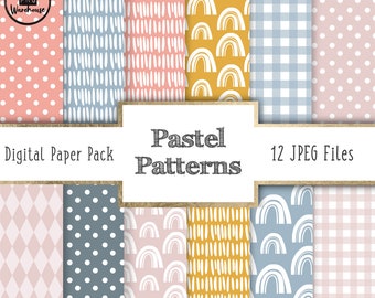 PASTEL HALLOWEEN Digital Paper Pack 12 Jpegs Instant - Etsy