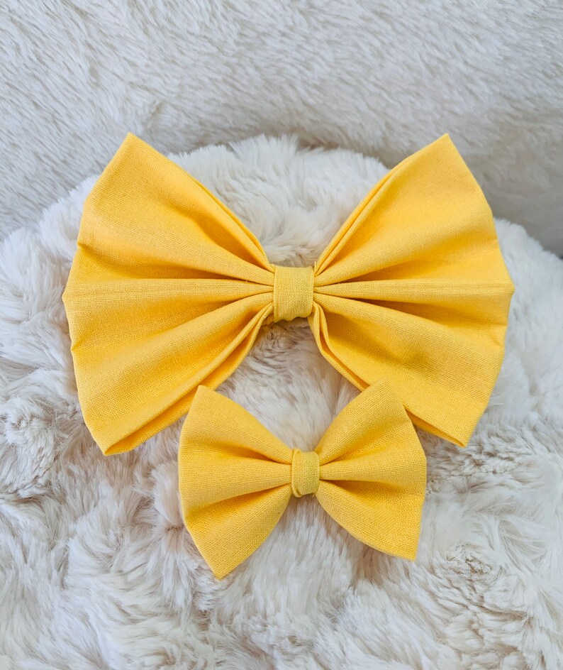 Yellow Hair Clip Pink Hair Band Bright Hair Accessories. Summer Gifts Orange Hair Bow Pastel Hair Bow Fabric Hair Bow Peach Hair Bow