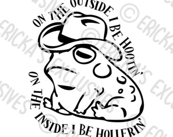 Hootin & Hollerin Western Frog Decal