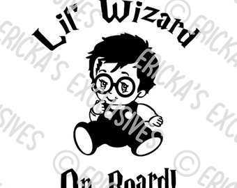Baby Harry Lil' Wizard On Board Baby Safety Vinyl Decal