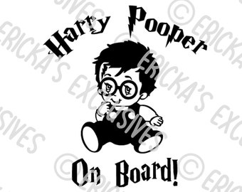 Harry Pooper On Board Baby Safety Vinyl Decal