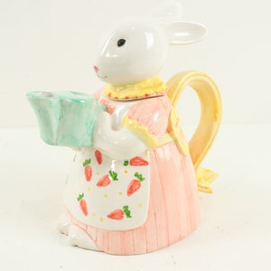 Papel Bunny Teapot, Rabbit Teapot, Easter Decor, Spring Table