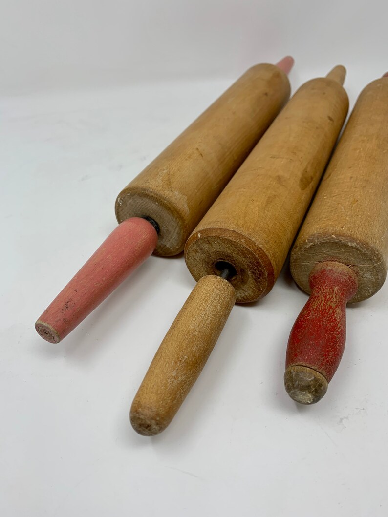 Antiguos rodillos rodillos de madera para la decoración de la | Etsy