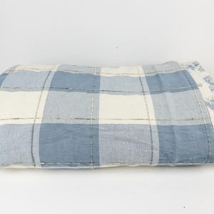Queen Duvet Cover in Blue Buffalo Plaid, Cotton Canvas Duvet, Farmhouse Bedding