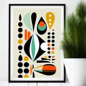 Digital Print Minimalistic Wall Art, Abstract Wall Art, Mid-Century Modern, Abstract Wall Prints, Instant Digital Download