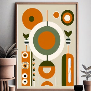 Digital Print Minimalistic Wall Art, Abstract Wall Art, Mid-Century Modern, Abstract Wall Prints, Instant Digital Download
