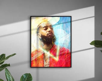 Nipsey Hussle Instant Digital Download - Nipsey Hussle Poster -  Nipsey Hussle Art, Abstract Painting, Art Print, Wall Art, Hip Hop Art