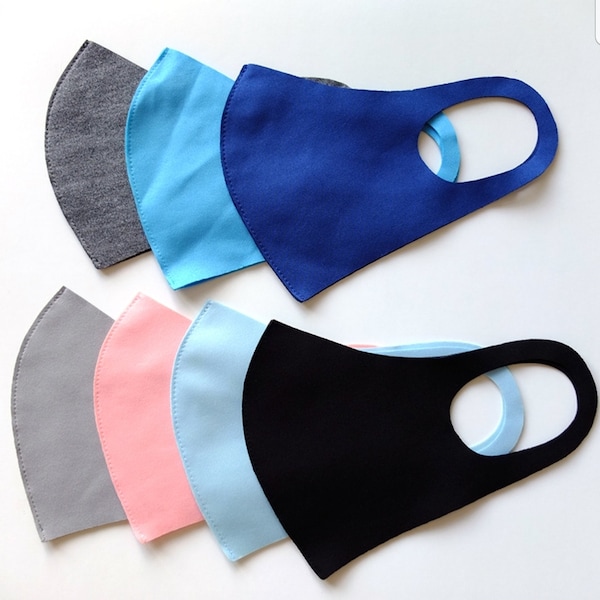 5 Pack Multicolored Reusable Face Mask, Comfortable Fit, Breathable,  Stretchy