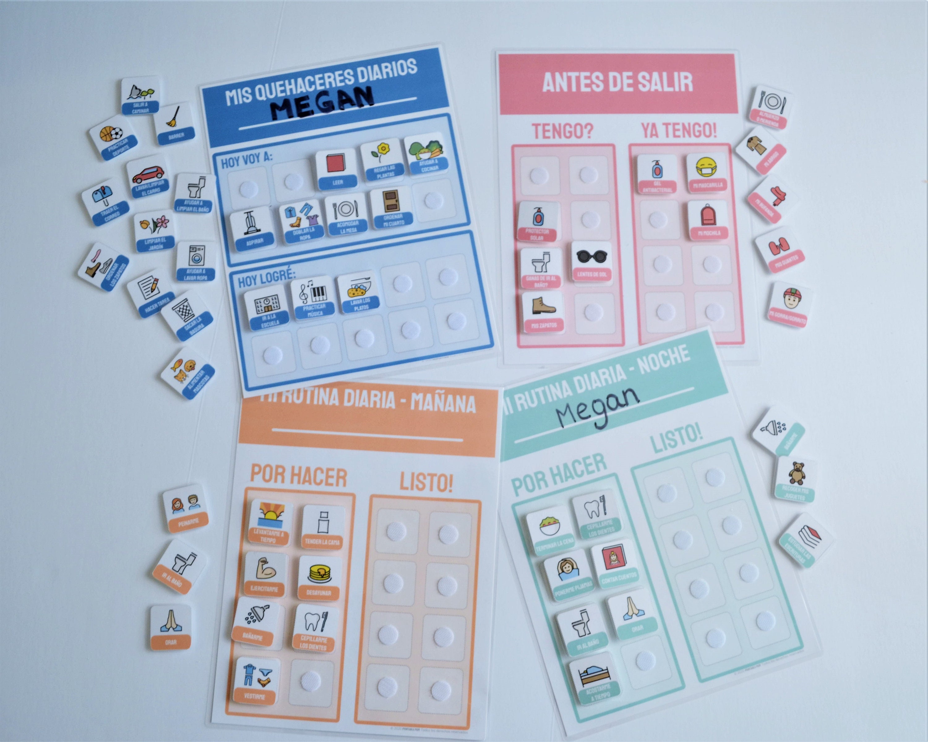 TABLA de QUEHACERES diarios y RUTINAS para niños Imprimible Version