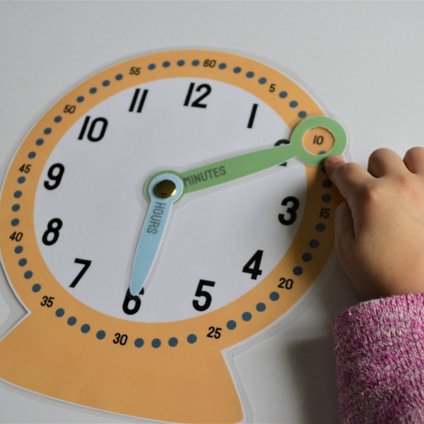 Printable Student Clock (with easy minute hand)