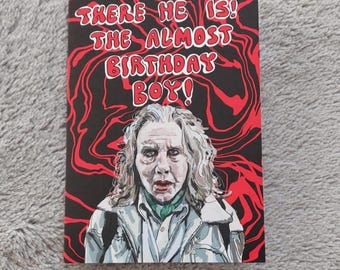 Longlegs Birthday Boy Card Red and Black A6