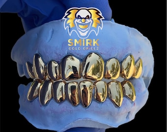 Gold Grillz Gold Substitute Miami Perm Cuts Style! Pullout Gold Grillz Made To Look Perm! SmirkGoldGrillz Exclusive!