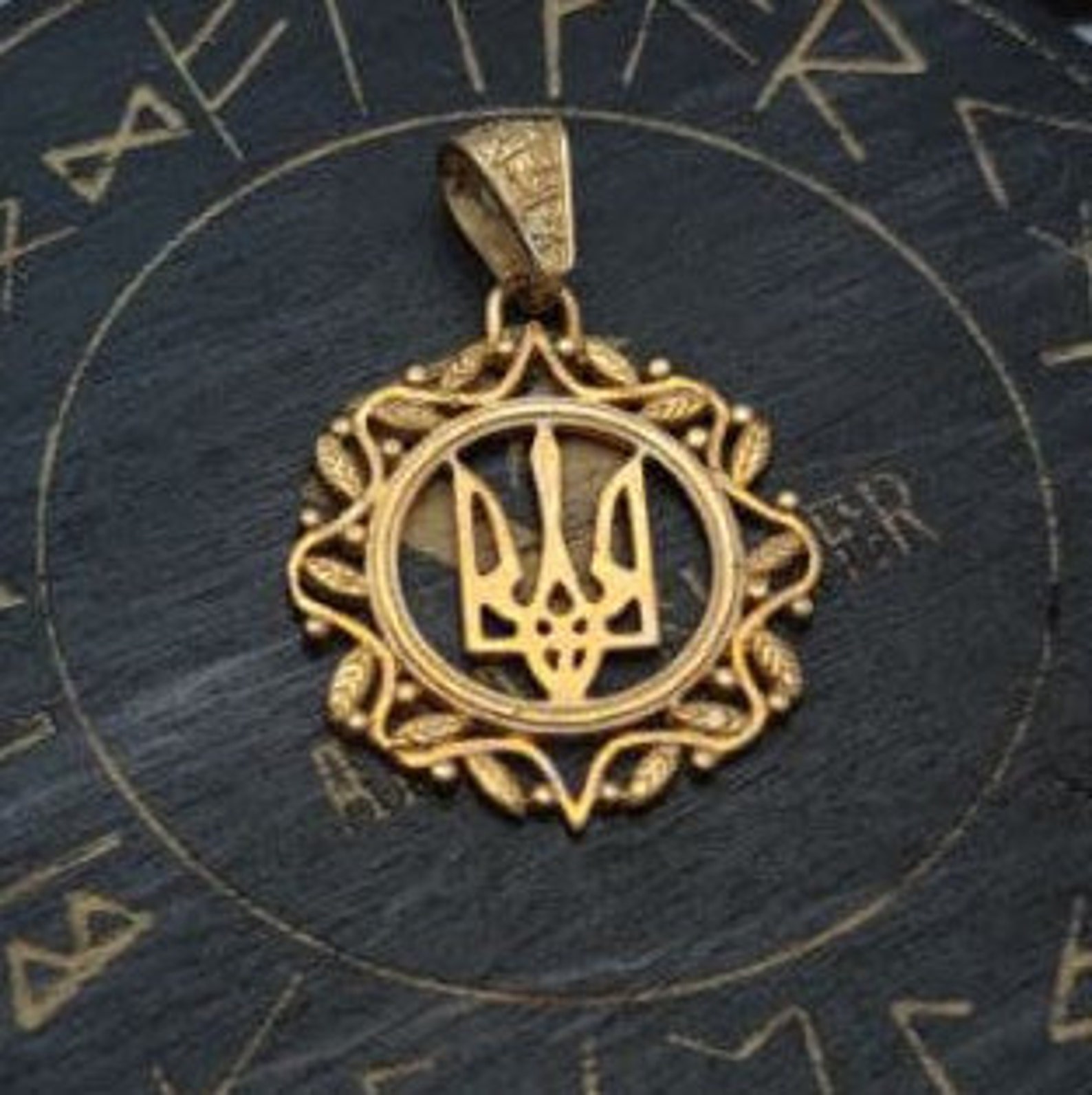 Ukrainian Trident Bronze Tryzub Ukraine jewelry Tryzub Etsy