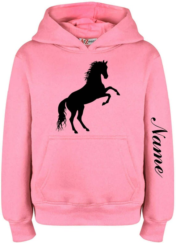 Personalised horse hoodie hoody horse riding equestrian Etsy