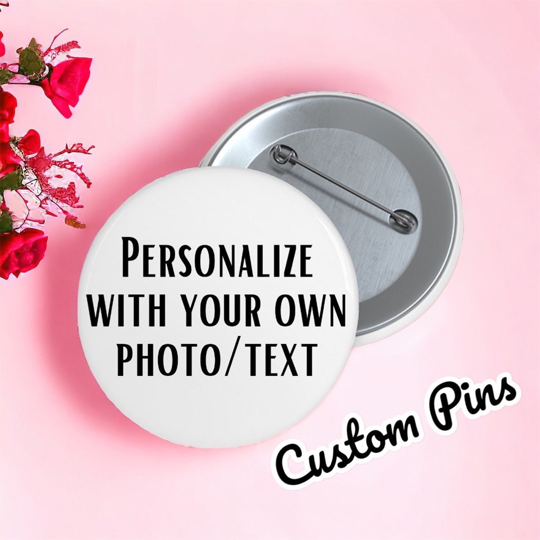 Photo Button Pin Custom - Etsy