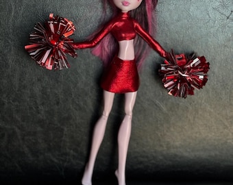 Cheer leading outfit for petite slimline dolls 11inches .