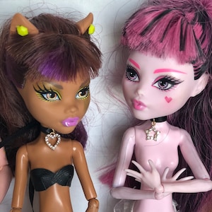 Slimline Fashion Doll Choker, Ribbon with Crystal Charm