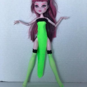 Neon dress for petite slimline  Dolls 11" high .