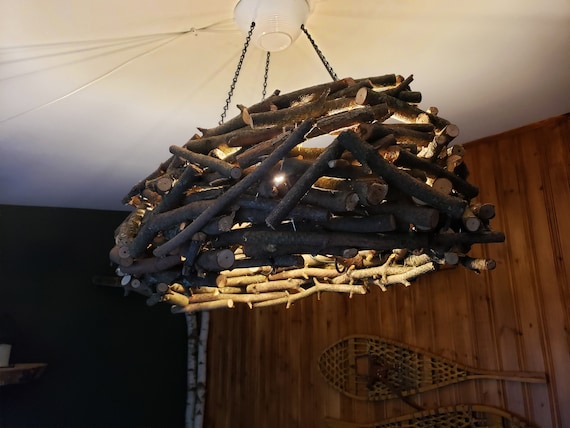 Cedar Lamp Nest Pendant Light Wood Lamp Cabine Light