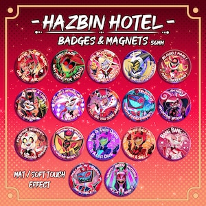 HAZBIN HOTEL Buttons, Anstecker & Magnete