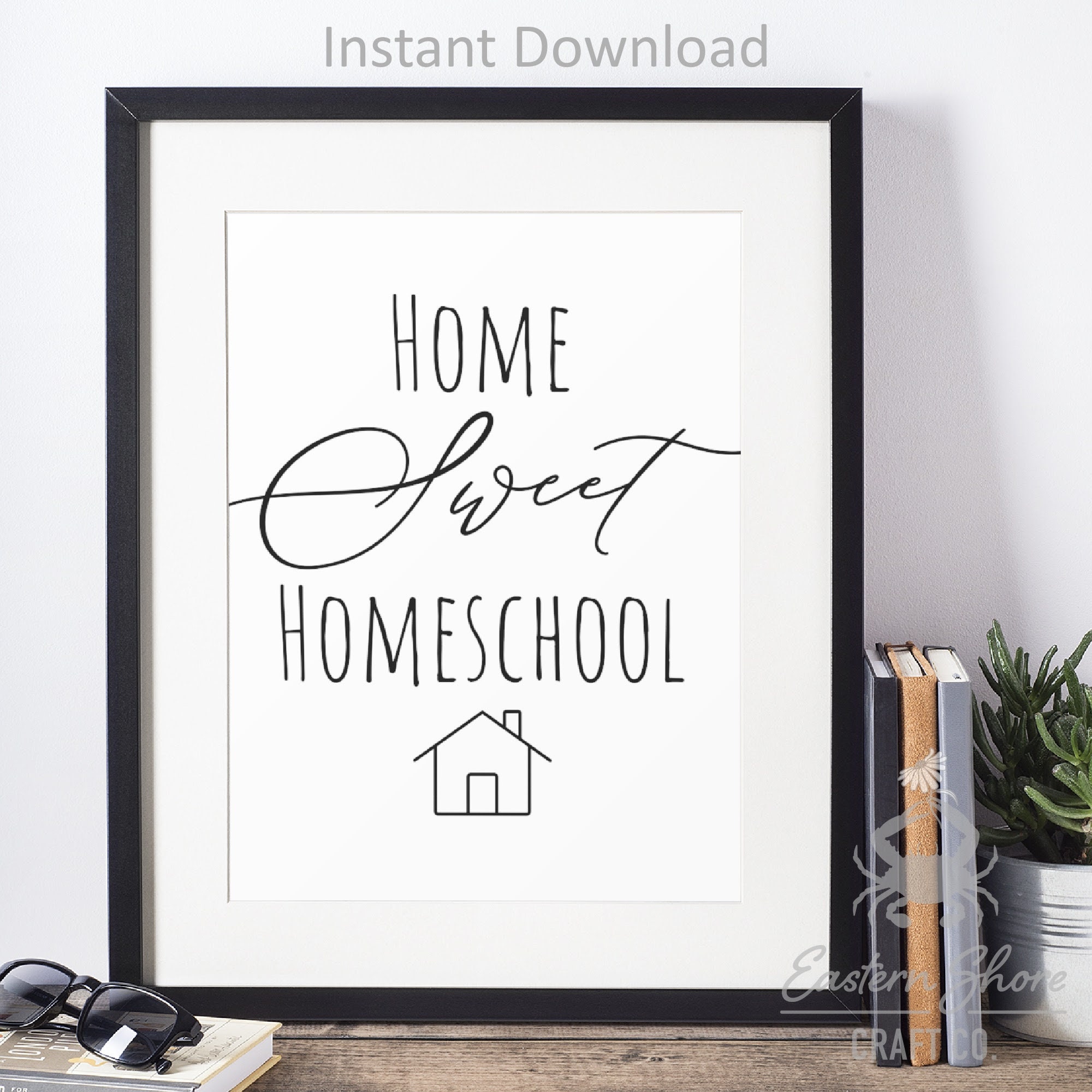 Home Sweet Homeschool Black &amp; White Printable Homeschool Decor | Etsy