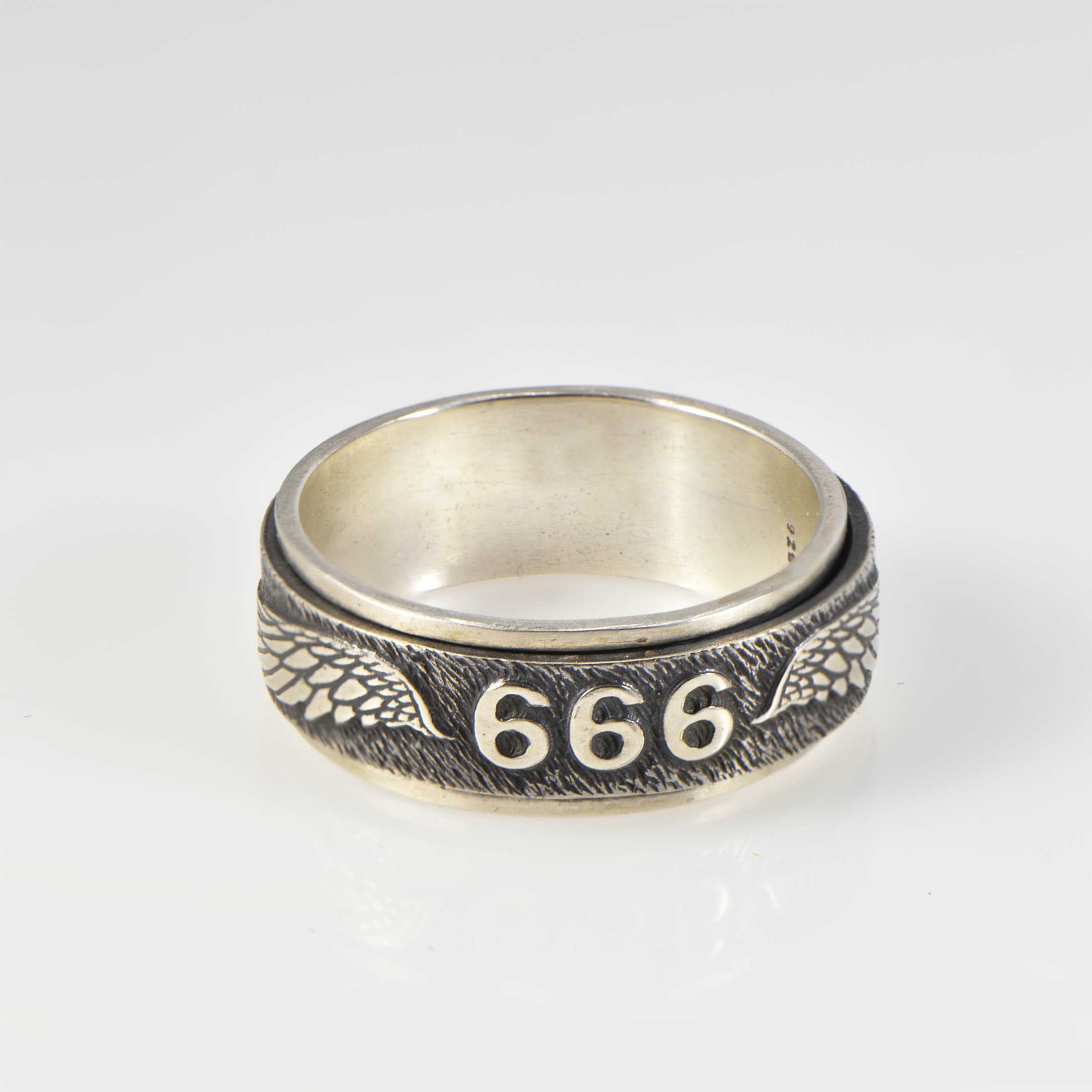 Angel Number 666 Spinning Silver Ring - Etsy Angel Number 666 Spinning Silver Ring - Etsy