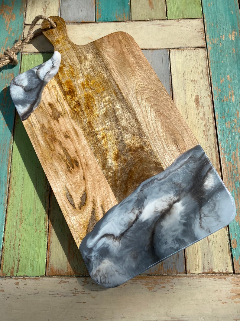 Resin Art Cheese Board Etsy