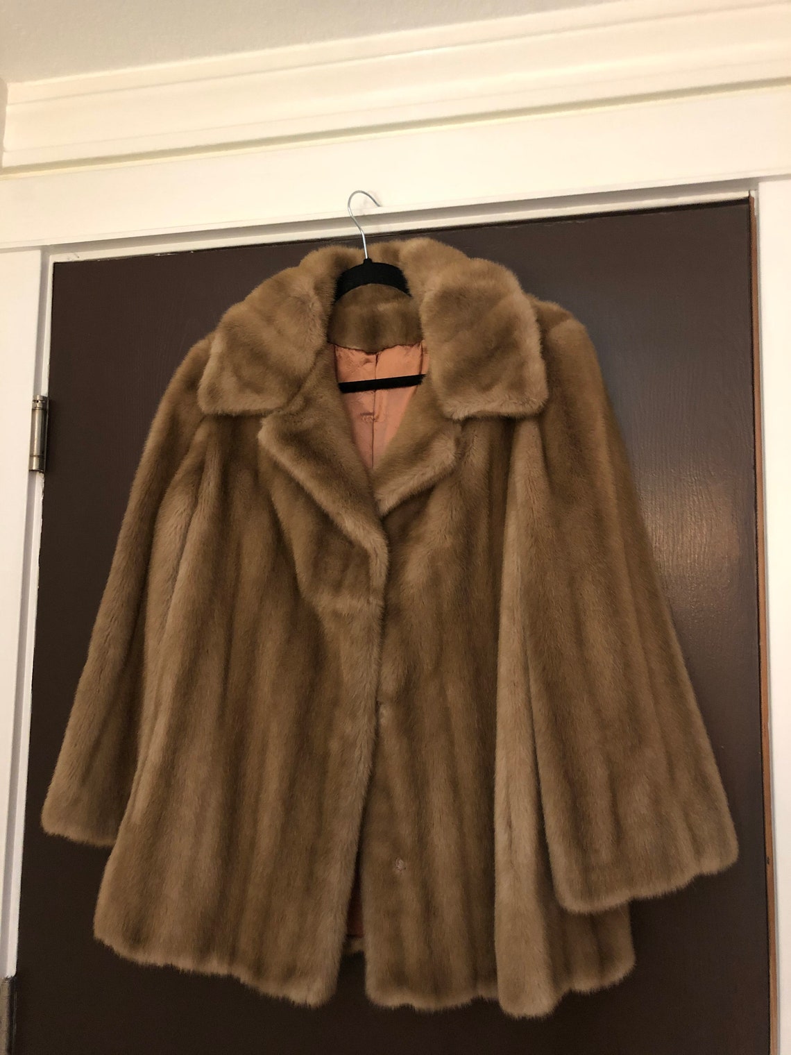 Vintage Faux Fur Coat // 1960s // France | Etsy