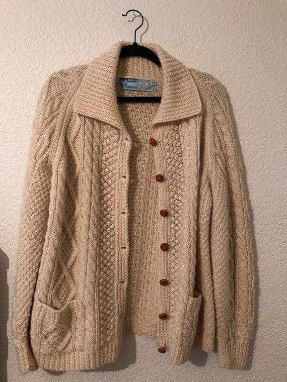Gorgeous Cable Knit Cardigan // Vintage // Ireland
