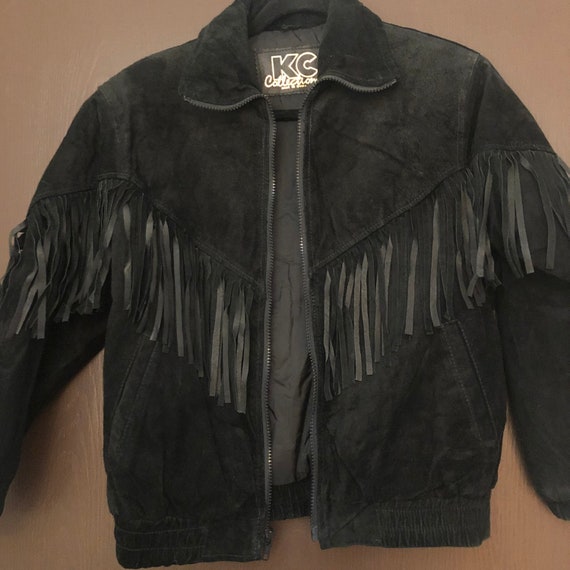 Vintage Suede Jacket // Fringe // 1980s