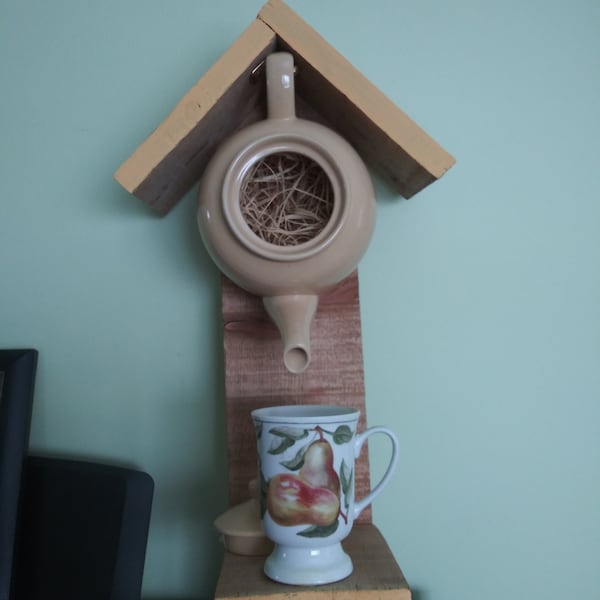 Teapot Birdhouse Etsy