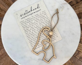 Elephant Sisterhood Ornament Friendship Gift