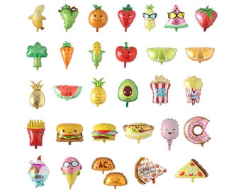 Food Balloons | Food Birthday Balloons | Food Birthday Balloons | Birthday Fast Food Snacks Themed Party | Food Truck Birthday Party
