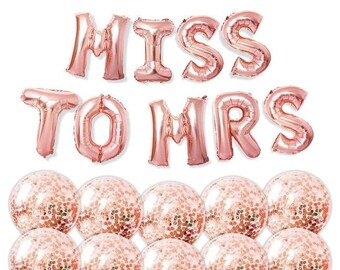 Miss to Mrs Balloons | Miss to Mrs Party Decorations | Bachelorette Party Decorations | Bridal Shower Balloons | Bachelorette Party Decor