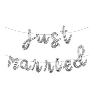 Just Married Balloons | Wedding Decorations | Honeymoon Decorations | Married AF Decorations | Just Married Decorations | Just Married Decor