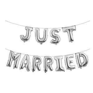Just Married Balloons | Wedding Decorations | Honeymoon Decorations | Married AF Decorations | Just Married Decorations | Just Married Decor