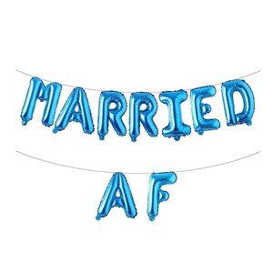 Married AF Balloons | Wedding Decorations | Honeymoon Decorations | Married AF Decorations | Just Married Decorations | Married AF Decor