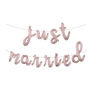 Just Married Balloons | Wedding Decorations | Honeymoon Decorations | Married AF Decorations | Just Married Decorations | Just Married Decor