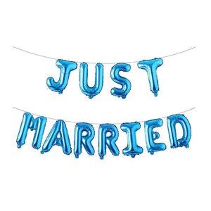 Just Married Balloons | Wedding Decorations | Honeymoon Decorations | Married AF Decorations | Just Married Decorations | Just Married Decor
