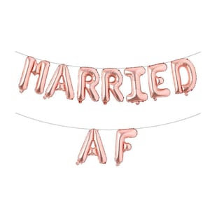 Married AF Balloons | Wedding Decorations | Honeymoon Decorations | Married AF Decorations | Just Married Decorations | Married AF Decor