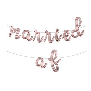 Married AF Balloons | Wedding Decorations | Honeymoon Decorations | Married AF Decorations | Just Married Decorations | Married AF Decor
