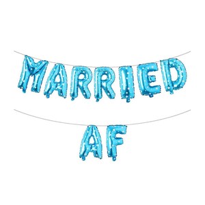 Married AF Balloons | Wedding Decorations | Honeymoon Decorations | Married AF Decorations | Just Married Decorations | Married AF Decor