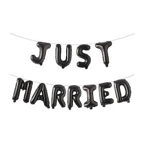 Just Married Balloons | Wedding Decorations | Honeymoon Decorations | Married AF Decorations | Just Married Decorations | Just Married Decor