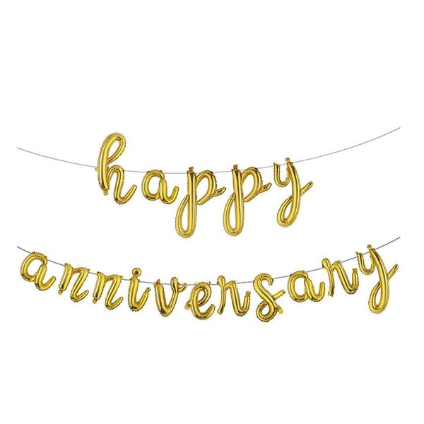 thumbnail image 2 of Gold & White 50th Wedding Anniversary Balloons - Pack Of 5 Latex Party Decorations 2 of 4