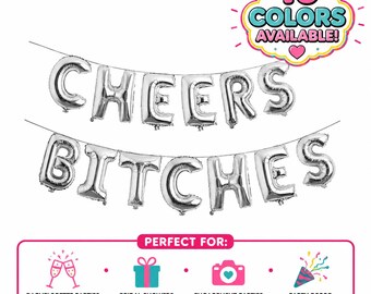 Cheers Bitches | Bach Shit Crazy Balloons | Party Decoration | Bachelorette Party Decorations | Bridal Shower Balloon | Bachelorette Party