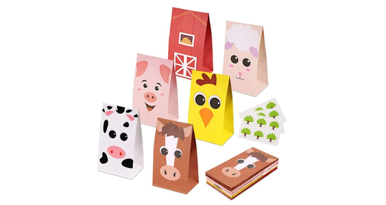Farm Animal Party Favor Bags Barn Farm Animal Birthday Party Barn ...